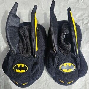 batman slippers Boy/girlKids L 9/10 Black/yellow